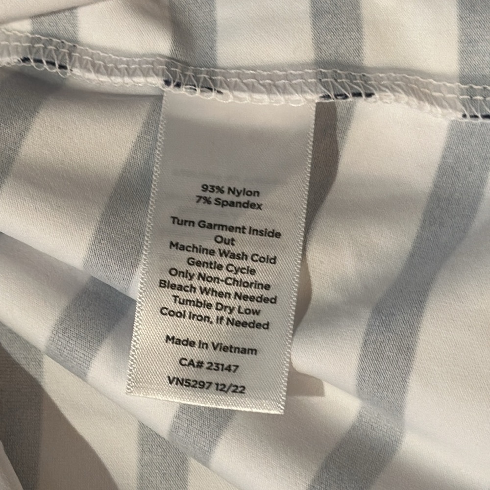 Talbots Nautical Stripe Navy & White Square Neck Top, XL - Picture 7 of 7